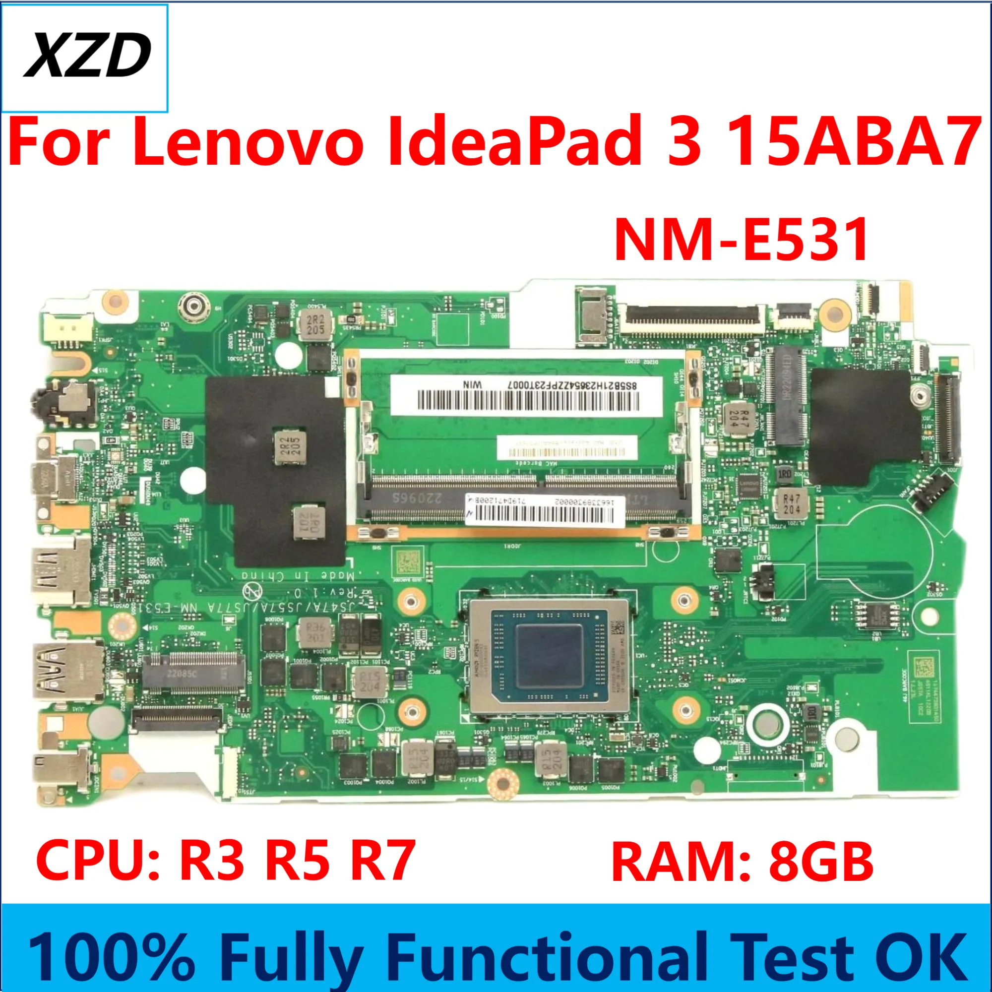 Lenovo IdeaPad 3 15ABA7 Ʈ , NM-E531 κ, CPU , R3, R5, R7.RAM, 8GB JS47A, JS57A, JS7A, ׽Ʈ 100% ۵